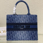 Christian Dior Small Dior Book Tote Blue